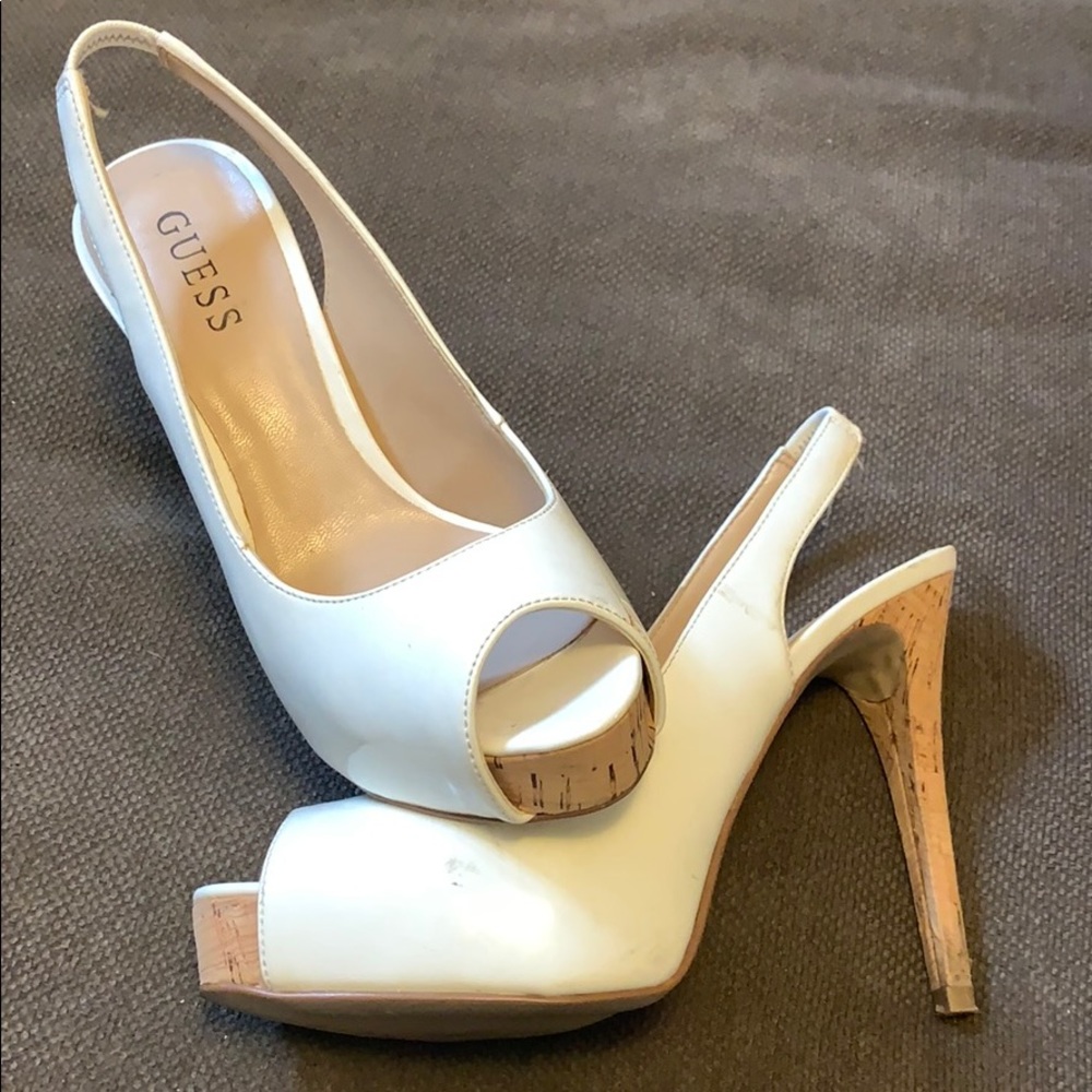 White Guess High Heels